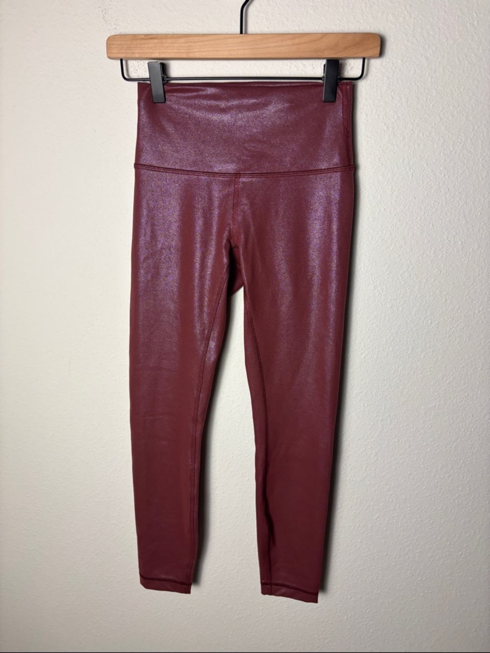 Lululemon Wunder Train High-Rise Tight 25" *Foil Radiate Foil Print Red Merlot